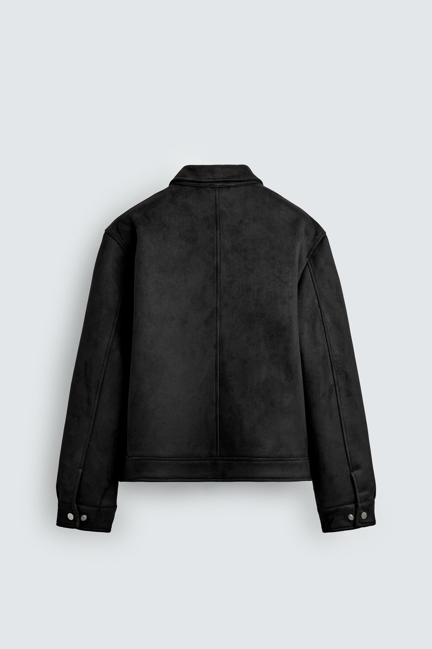 FAUX SUEDE REGULAR FIT JACKET