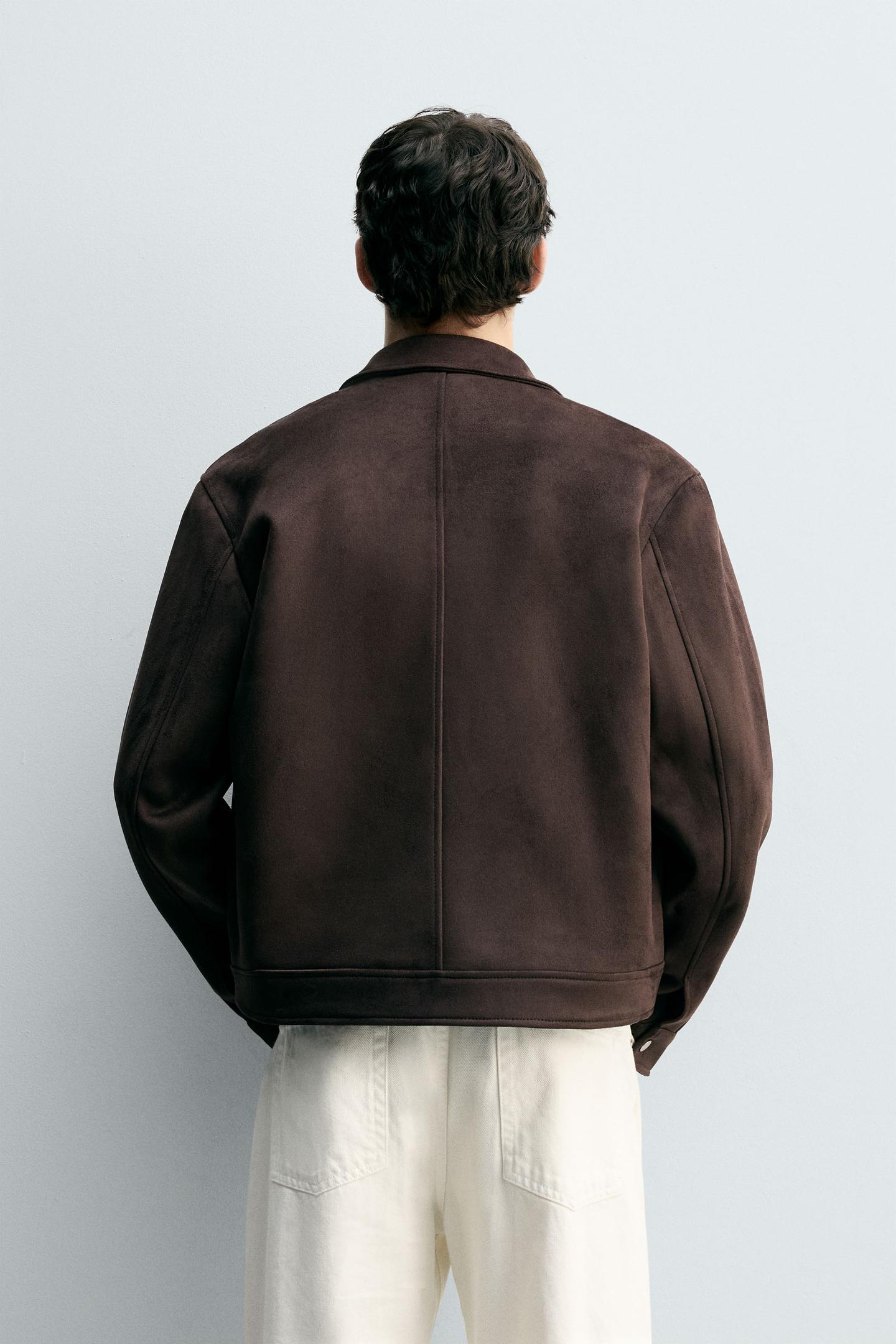 FAUX SUEDE REGULAR FIT JACKET