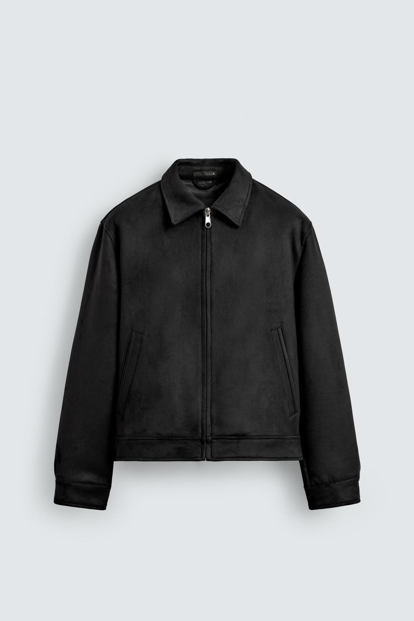 FAUX SUEDE REGULAR FIT JACKET